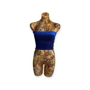 Urban Outfitters blue stretch tub top strapless XS